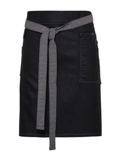 PRE-PR135-Division Waxed Look Denim Waist Apron